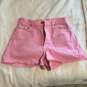 MOTHER Pink Jean Shorts Size 28